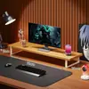 Prateleira de Armazenamento para Mesa, Suporte para Monitor de Computador, Organizador de Teclado, Suporte para Laptop