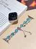 Correa de Metal para Reloj con Cuentas Ojo de Gato de Estrella Adecuada para Apple Watch iWatch 12ª Generación 11/10