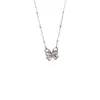 Collar de Anillos Entrelazados Mobius para Mujer, Estilo Minimalista, Versátil, Sencillo, Lujo Ligero, Cadena para Clavícula de Círculo Irregular