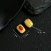 Prata 925 Banhada com Acessórios de Flor de Peônia Vermelha do Sul Pulseira DIY Acessórios de Corda Trançada Contas de Prata Antiga