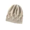 100% Cachemira Otoño/Invierno 2026 Nuevo Gorro de Punto para Mujer Casual Color Sólido Tejido de Trenzas Protección para los Oídos Cubre Cabeza Sombrero