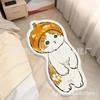 Fábrica de alfombras de cachemir con diseño de gato, venta al por mayor, para sala de estar, dormitorio, alfombra lavable a máquina, linda alfombra de dibujos animados para ventana salediza, manta para mesita de noche