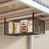 Estante de almacenamiento para litera de dormitorio, cesta colgante para suministros de estudiantes de dormitorio, estante para aperitivos, caja de almacenamiento para debajo del escritorio de cama de dormitorio sin perforación