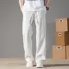 Pantalones casuales de algodón para primavera y otoño, pants blancos de pierna recta, unisex, estilo Hong Kong, pants deportivos holgados, compra grupal para estudiantes