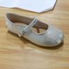 Sapatos Femininos 2026 Verão Novo Estilo Europeu Strass Versátil Nicho Sandália de Uma Tira Mary Jane Rasteirinhas de Boca Rasa