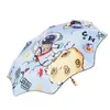 Sombrilla Paraguas de Doble Uso de Astronauta Espacial, Paraguas Automático Plegable para Mujer, Gama Alta, Protección UV, Protección Solar