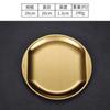 Plato Estilo Coreano 304 Plato Hondo de Fondo Plano Plato Hondo Plato para Snacks Disco Plato para Barbacoa Plato para Snacks para Bistec Plato Creativo Dorado para Dim Sum