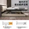 Cabecero Ajustable Ultradelgado Oreja de Elefante Cama, Cama de Cuero Minimalista Italiana, Cama con Almacenamiento Deslizante para Apartamentos Pequeños
