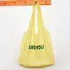 Bolsa de Lona para Mulheres, Grande Capacidade, Design Estiloso, Nicho Japonês e Coreano, Bolsa Tote Casual, Bolsa de Trabalho Estilo Ins