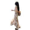 Diseño Nicho Irregular Flor Floral Primavera y Verano Nueva Llegada vestido Falda Cintura Ajustada Elegante Tirante Playa Falda Larga