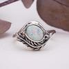 Anillo de mujer con incrustaciones de ópalo de imitación y patrón geométrico de las sucursales transfronterizas europeas y americanas de Cao Shi, estilo económico del mercado nocturno.