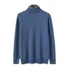 Nuevo Suéter de Cachemira para Hombre Otoño e Invierno 2024 Cuello Alto Color Liso Básico Camiseta Interior Cálida Casual de Negocios para Hombre de Mediana Edad