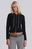 Moda Feminina Europeia e Americana Novo Estilo de Rua Harajuku Ins Sweatshirt Lulu Ajustado Slim com Zíper Decorado com Rebites