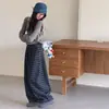 Pantalones de cuadros de pierna ancha para niñas, pantalones a cuadros retro versátiles casuales para niños mayores, pantalones de moda sueltos estilo coreano para primavera y otoño