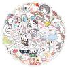 52 pegatinas de Sanrio versión Q, pegatinas de dibujos animados lindas para hacer tú mismo, pegatinas para cuenta de mano, pegatinas impermeables para carcasa de teléfono móvil, pegatinas para gabinete de escritorio al por mayor