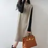 Nuevo Chaleco de Lana de Cuello Alto para Mujer Otoño/Invierno 2026, Chaleco de Punto sin Mangas 100% Lana