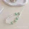 Nuevo Pulsera de Cuentas Mariposa Brillante Cadena para Teléfono Móvil de Nicho Pulsera de Lazo Anti-Pérdida Colgante para Mochila Set de Auriculares