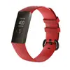 Correa de Silicona Adecuada para Fitbit Charge3/4 con Patrón de Diamante, Pulsera de Repuesto Oficial con Patrón 3D