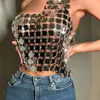 AYJ Ropa para Mujer Transfronteriza Europea y Americana Amazon AliExpress Top de Tubo de Acrílico Patchwork Hecho a Mano Y21444