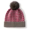 Novo chapéu de malha outono e inverno, chapéu de lã espessado, chapéu de abacaxi quente de inverno para mulheres com proteção para as orelhas, tendência de moda europeia e americana, transfronteiriço