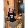 Conjunto de Ropa para Niña 2026 Nuevo Verano Ropa Infantil Casual Camiseta de Manga Corta con Estampado de Perro y Falda Conjunto de Dos Piezas