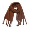 Chal de comercio exterior nuevo europeo y americano otoño e invierno bucle hilo nudo trenza gruesa borla gruesa bufanda de color sólido fabricantes al por mayor