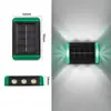 Luz lavaluces de pared exterior para villa, luz solar decorativa para jardín y patio, farola solar integrada de pared con batería de larga duración