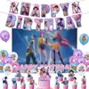 En Stock Demon Slayer Decoraciones para Fiesta de Cumpleaños de Niñas Tarjetas Colgantes Banners Toppers para Pasteles Set de Globos Tela de Fondo
