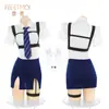 Feimu Roupa Íntima Sexy Uniforme de Instrutor Quente Bondage Conjunto Pijama de Menina Coelho Revelador Sexy Zy192