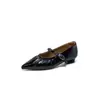 Zapatos de Mujer de Piel de Oveja Color Plata Plana Estilo Francés de Nicho para Primavera y Otoño 2026 Modelo Nuevo, Adecuados para Combinar con Faldas, Zapatos Mary Jane