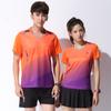 Roupas de badminton terno feminino de manga curta roupas de tênis de secagem rápida terno esportivo masculino roupas de badminton entrega de uma peça