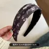 Diadema Ancha de Color Café Maillard Estilo Coreano para Mujer, Diadema de Lujo de Alta Gama, Pasador para Lavarse la Cara, Tocado de Corona Alta para Otoño e Invierno