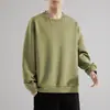 Nova Blusa de Moletom Masculina para Primavera e Outono, Pesada, Espessa, Algodão de Ar, Gola Redonda, Casual Masculina, Manga Longa, Roupa Masculina
