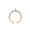 Atravessando a fronteira novo diamante borboleta amor anel de nariz feminino personalidade temperamento coroa cruz piercing de nariz joias atacado