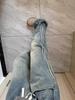 Jeans de Costuras a Rayas Estilo Americano High Street para Hombre Otoño e Invierno Sentido del Diseño Marca de Moda Holgados Retro Edición Estrecha Pierna Recta Pierna Ancha