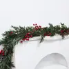Cipó de Natal Artificial de Cica Vermelha para Pendurar na Porta de Casa ao Ar Livre, Decoração de Cipó para Halloween