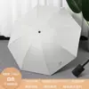 Paraguas Plegable de 8 Varillas al por Mayor, Elegante Sombrilla para Mujer, Protección UV, Recubrimiento Negro Engrosado, Doble Uso para Sol y Lluvia, Paraguas para Estudiantes