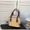 Bolso de Mano Tejido de Paja Ins de Corea del Sur 2025 Verano Nuevo Casual Vacaciones Cesta de Verduras Bandolera para Mujer