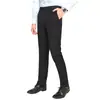 Pantalones de traje azul marino de otoño para hombre pantalones de hombre ropa de negocios para hombre sin planchado corte slim recto trabajo ropa de trabajo profesional