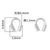 Fio de Prata Esterlina S925 Fecho Final para Enrolamento de Fio Acessório de Fecho em Forma de U Conector DIY Feito à Mão Material de Fecho Tubular em Forma de U para Pulseira Colar