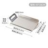 Bandeja Rectangular de Acero Inoxidable con Dos Asas de Estilo Escandinavo, Fondo Plano, para Café, Pastel, Postre, Bandeja para Servir Cuadrada para el Hogar