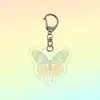 Novo Keychain Colorido de Borboleta Estilo Ins Acrílico Chaveiro Pingente de Menina Fofo de Alto Valor Melhor Amiga Mesmo Estilo