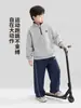 Ropa Infantil Zuoxi Traje Deportivo para Niños 2026 Otoño Sudadera con Cuello Alto Conjunto de Dos Piezas Estilo Primavera y Otoño para Niños Mayores