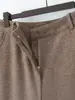 Comércio Exterior Transfronteiriço Europeu e Americano Nova Coleção Primavera 2026 Calça Cinza de Corte Reto Cintura Alta Emagrecedora Caimento Fluido Estilo Social Versátil Calça Feminina