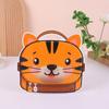 Bolsa con cierre hermético para comida infantil Bolsa de embalaje para regalo de vacaciones de dibujos animados Forma de mochila de tigre Bolsa de comida impresa a color
