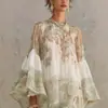 Vestido corto estampado con volantes de marca independiente estilo europeo y americano 2026 para mujer, estilo vacacional, holgado, fluido y moderno