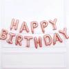 Feliz Cumpleaños Globo Letra Inglesa Traje de Cumpleaños Primer Año de Niño Imitación US Globo de Película de Aluminio para Fiesta de Cumpleaños