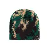 Gorro de Tricô Jacquard Camuflado Transfronteiriço, Gorro Unissex, Gorro de Lã, Gorro Pulôver Pai e Filho, Gorro Quente para Esqui ao Ar Livre