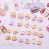 Novas Decorações de Nail Art com Tema de Comida de Desenho Animado, Pão, Sorvete, Xícara de Café, Capa de Celular, Adesivos para Copo d'Água, Acessórios de Resina para Unhas