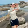 Nuevo Traje de Baño Dividido de Manga Larga 2025 para Mujer para Cubrir el Vientre y Aspecto Adelgazante para Vacaciones en la Playa Traje de Baño para Aguas Termales [Envío Directo]